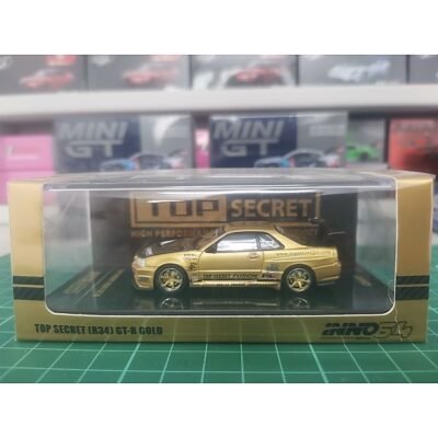 INNO64 1/64 TOP SECRET (R34) GT-R GOLD