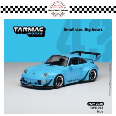 MOC211 TARMAC WORKS COLLABORATE IXO MODEL 1/43 RWB PORSCHE 993 BLUE