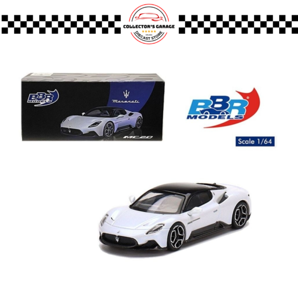 BBRDIE6401 (3) BBR MODELS 1/64 #BBRDIE6401 MASERATI MC20 WHITE