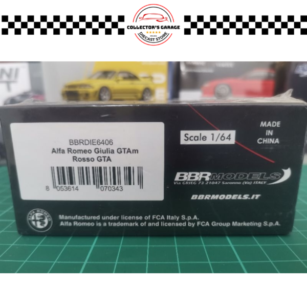 BBRDIE6406 (3) BBR MODELS 1/64 #06 ALFA ROMEO GIULIA GTAM ROSSO GTA