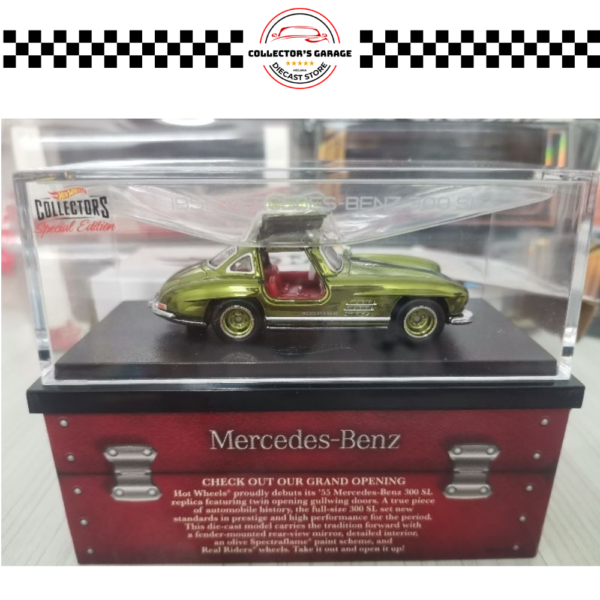 GDF83 (6) HOT WHEELS 1/64 RLC GULLWING GREEN MERCEDES-BENZ '55 300SL