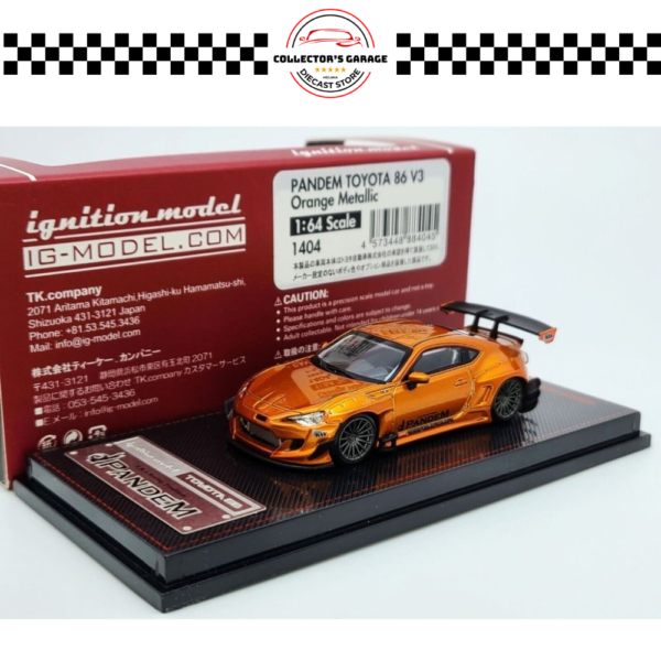 [IGNITION MODEL] 1/64 PANDEM TOYOTA 86 V3 ORANGE METALLIC