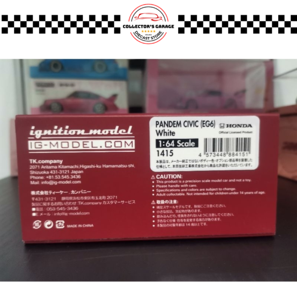 IG1415 (2) IGNITION MODEL 1/64 PANDEM CIVIC (EG6) WHITE