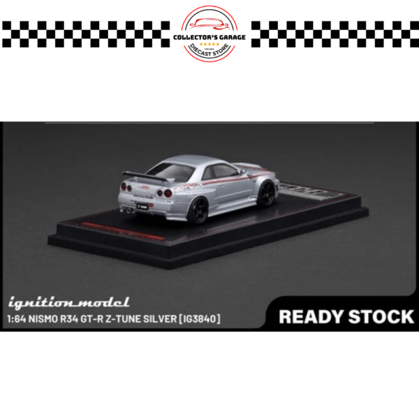 IG3840 (3) IGNITION MODEL 1/64 #IG3840 NISMO (R34) GT-R Z-TUNE SILVER