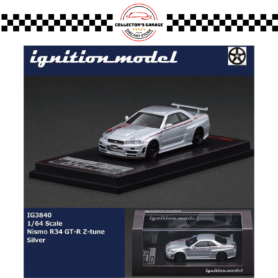 IGNITION MODEL 1/64 #IG3840 NISMO (R34) GT-R Z-TUNE SILVER