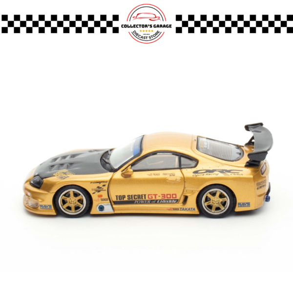 IN64-A80TS-GOLD (6) INNO64 1/64 TOYOTA SUPRA (A80) GT300 TOP SECRET - GOLD