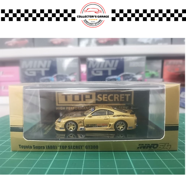 IN64-A80TS-GOLD INNO64 1/64 TOYOTA SUPRA (A80) GT300 TOP SECRET - GOLD