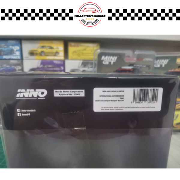 IN64-IAM25-KUALALUMPUR (7) INNO64 1/64 MAZDA RX7 PANDEM ROCKET BUNNY IAM MALAYSIA 2025 EVENT EXCLUSIVE SET DIECAST MODEL CAR