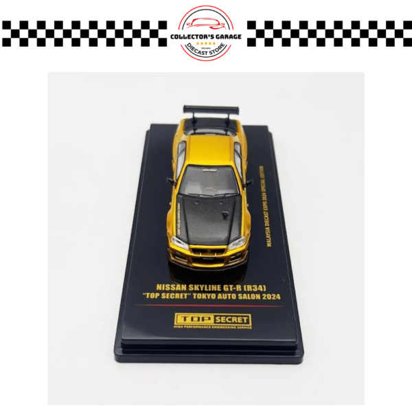 IN64-R34TS-MDX24 (2) INNO64 NISSAN SKYLINE GT-R (R34) "TOP SECRET" TOKYO AUTO SALON 2024 MALAYSIA DIECAST EXPO 2024 SPECIAL EDITION