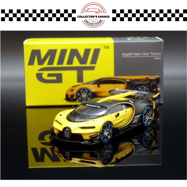 MGT00317 (5) MINI GT 1/64 #317 BUGATTI VISION GRAN TURISMO YELLOW