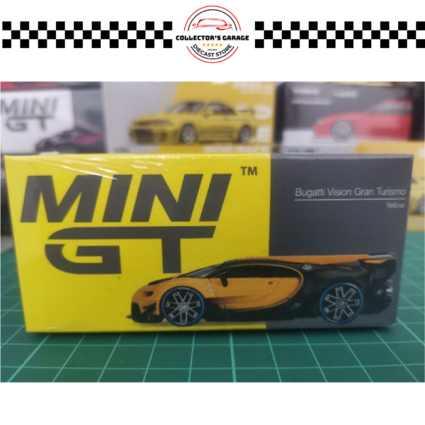 MGT00317 (6) MINI GT 1/64 #317 BUGATTI VISION GRAN TURISMO YELLOW