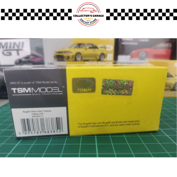 MGT00317 (8) MINI GT 1/64 #317 BUGATTI VISION GRAN TURISMO YELLOW