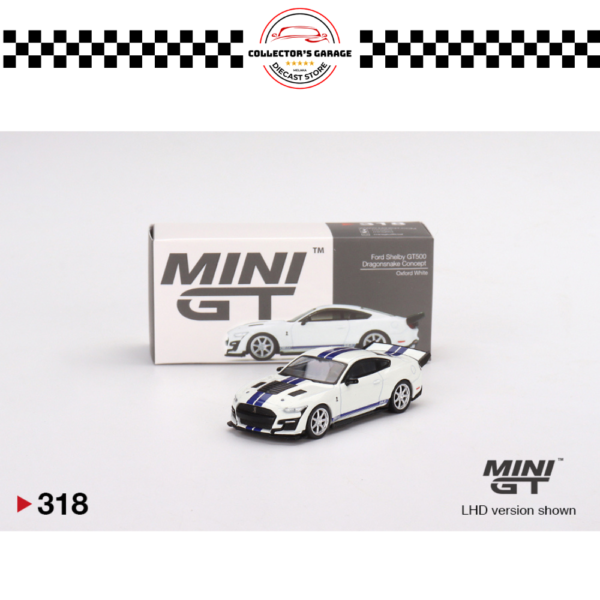 MINI GT 1/64 #318 FORD SHELBY GT500 DRAGON SNAKE CONCEPT OXFORD WHITE