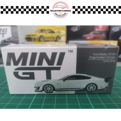 MINI GT 1/64 #318 FORD SHELBY GT500 DRAGON SNAKE CONCEPT OXFORD WHITE
