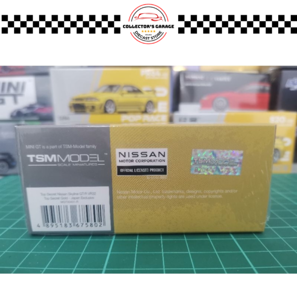 MINI GT 1/64 JAPAN EXCLUSIVE #431 TOP SECRET NISSAN SKYLINE GTR VR32 TOP SECRET GOLD