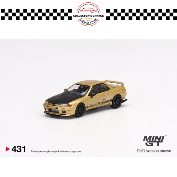 MINI GT 1/64 JAPAN EXCLUSIVE #431 TOP SECRET NISSAN SKYLINE GTR VR32 TOP SECRET GOLD