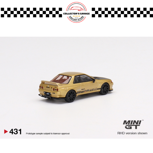 MINI GT 1/64 JAPAN EXCLUSIVE #431 TOP SECRET NISSAN SKYLINE GTR VR32 TOP SECRET GOLD