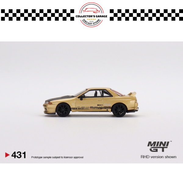 MINI GT 1/64 JAPAN EXCLUSIVE #431 TOP SECRET NISSAN SKYLINE GTR VR32 TOP SECRET GOLD