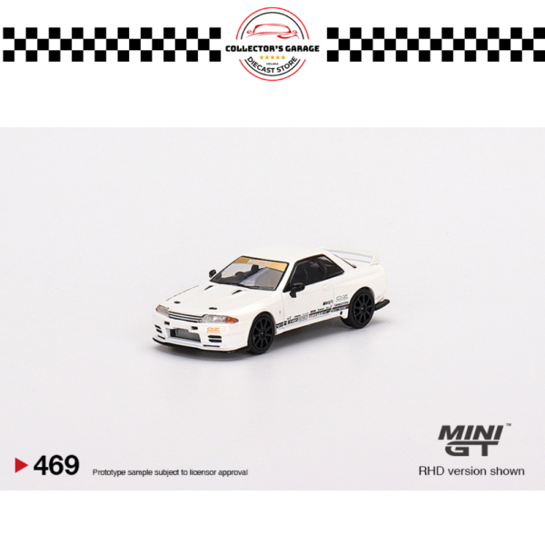 MINI GT 1/64 #469 TOP SECRET NISSAN SKYLINE GT-R VR32 WHITE