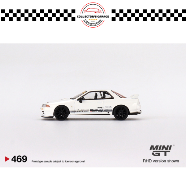 MINI GT 1/64 #469 TOP SECRET NISSAN SKYLINE GT-R VR32 WHITE