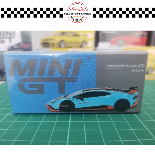 MINI GT 1/64 #475 LAMBORGHINI HURACAN STO BLU LAUFEY