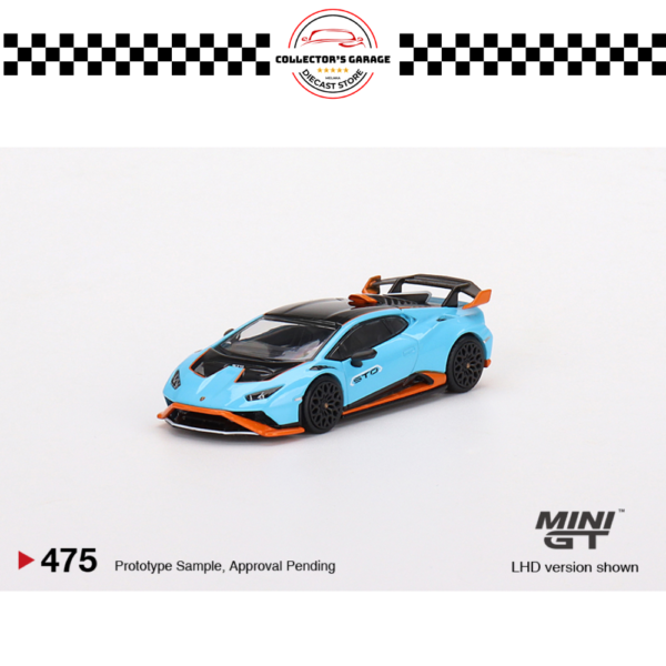 MINI GT 1/64 #475 LAMBORGHINI HURACAN STO BLU LAUFEY