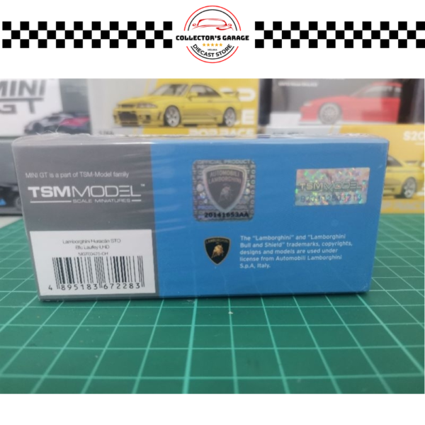 MINI GT 1/64 #475 LAMBORGHINI HURACAN STO BLU LAUFEY