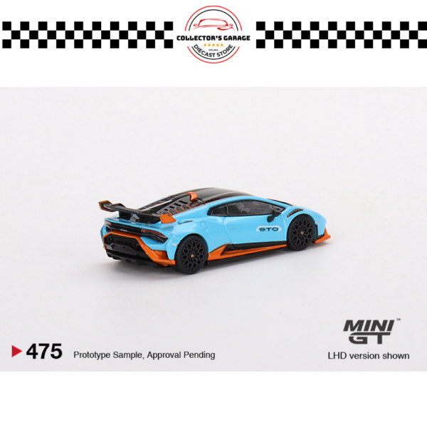 MINI GT 1/64 #475 LAMBORGHINI HURACAN STO BLU LAUFEY