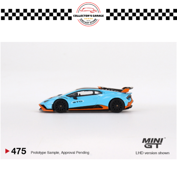 MINI GT 1/64 #475 LAMBORGHINI HURACAN STO BLU LAUFEY