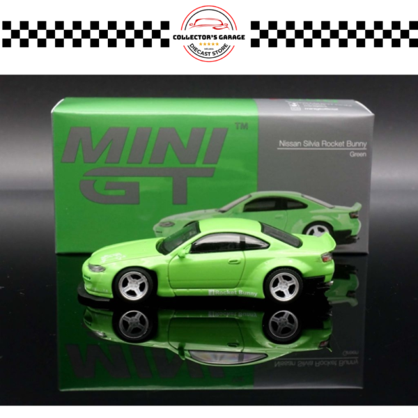 MINI GT 1/64 #500 NISSAN SILVIA (S15) ROCKET BUNNY GREEN
