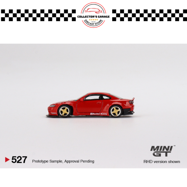 MGT00527 (7) MINI GT 1/64 #527 NISSAN SILVIA (S15) ROCKET BUNNY RED RHD