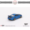 MGT00531 (6) MINI GT 1/64 #531 NISSAN SKYLINE GT-R (R34) TOP SECRET BAYSIDE BLUE RHD