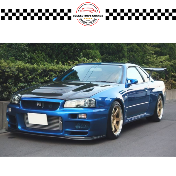 MGT00531 (8) MINI GT 1/64 #531 NISSAN SKYLINE GT-R (R34) TOP SECRET BAYSIDE BLUE RHD