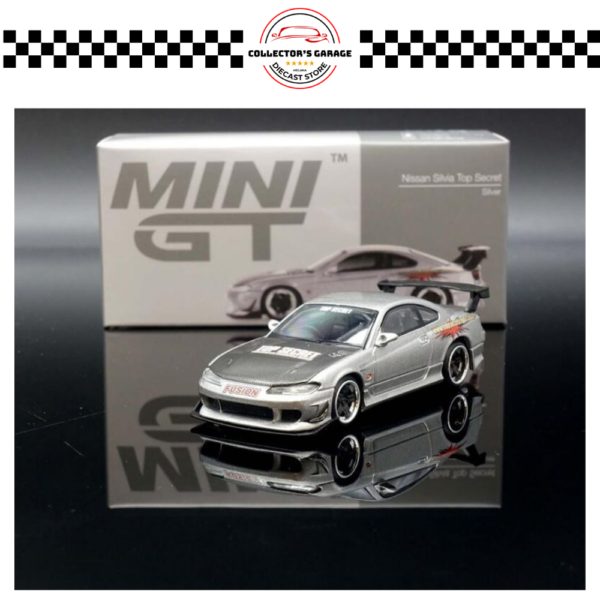 MGT00545 (4) MINI GT 1/64 #545 NISSAN SILVIA TOP SECRET (S15) SILVER