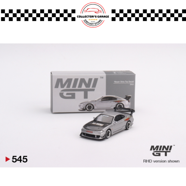 MGT00545 (5) MINI GT 1/64 #545 NISSAN SILVIA TOP SECRET (S15) SILVER