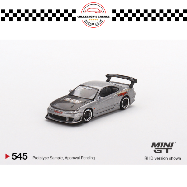 MGT00545 (6) MINI GT 1/64 #545 NISSAN SILVIA TOP SECRET (S15) SILVER