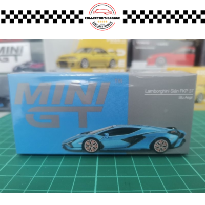 MINI GT 1/64 #573 LAMBORGHINI SIÁN FKP 37 BLU AEGIR