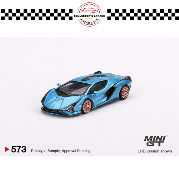 MINI GT 1/64 #573 LAMBORGHINI SIÁN FKP 37 BLU AEGIR
