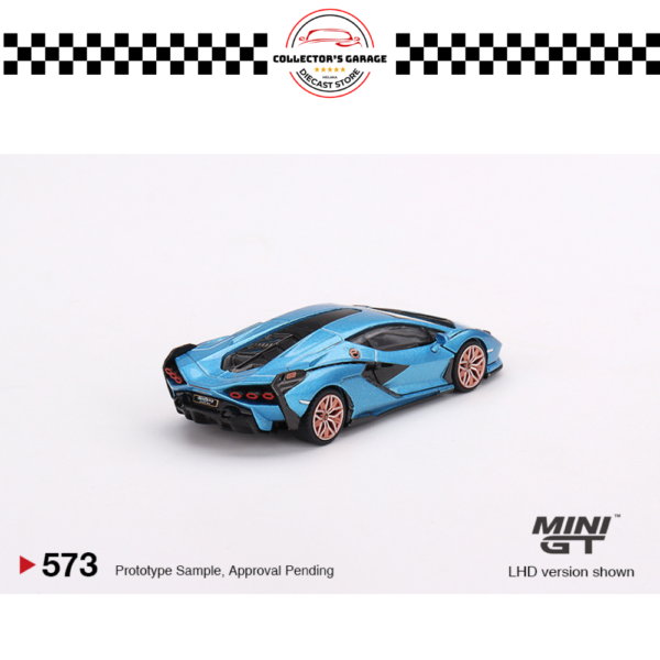 MINI GT 1/64 #573 LAMBORGHINI SIÁN FKP 37 BLU AEGIR