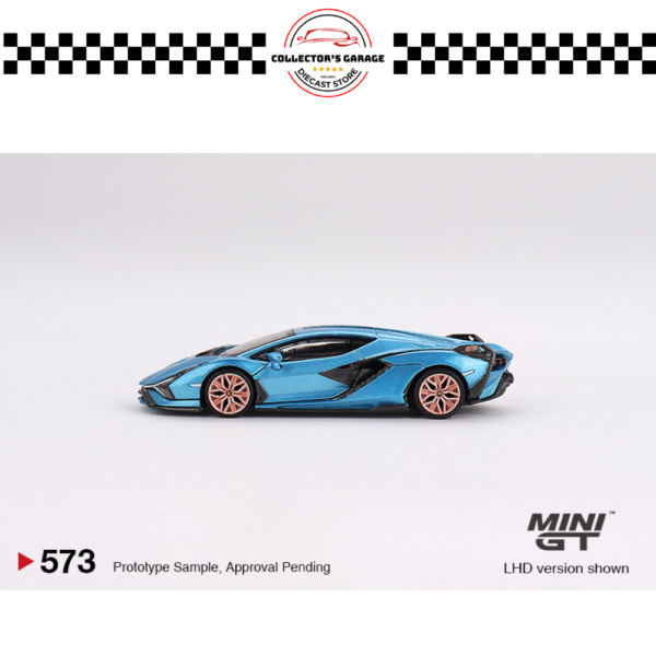 MINI GT 1/64 #573 LAMBORGHINI SIÁN FKP 37 BLU AEGIR