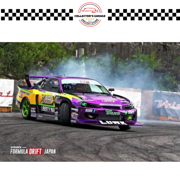 MGT00576 (7) MINI GT 1/64 NISSAN SILVIA (S15) LB-SUPER SILHOUETTE #555 2022 FORMULA DRIFT JAPAN