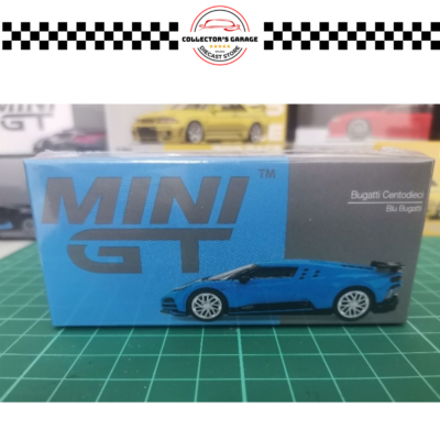MINI GT 1/64 #586 BUGATTI CENTODIECI BLU BUGATTI