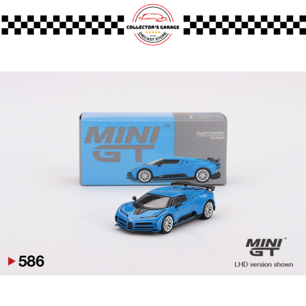 MGT00586 (5) MINI GT 1/64 #586 BUGATTI CENTODIECI BLU BUGATTI