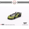 MINI GT 1/64 #605 LB-SILHOUETTE WORKS LAMBORGHINI AVENTADOR GT EVO LIME