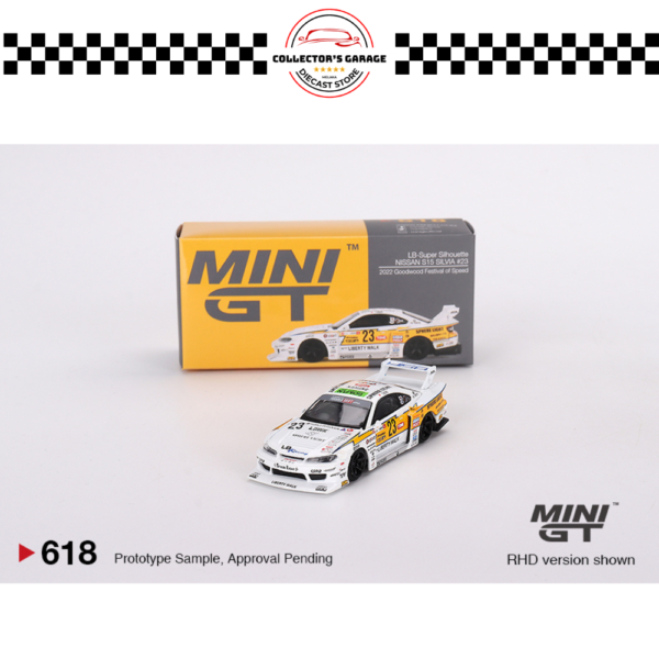 MINI GT 1/64 #618 NISSAN LB-SUPER SILHOUETTE S15 SILVIA #23 2022 GOODWOOD FESTIVAL OF SPEED