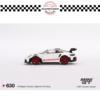 MGT00630 (9) MINI GT 1/64 #630 PORSCHE 911 (992) GT3 RS WHITE WITH PYRO RED ACCENT PACKAGE