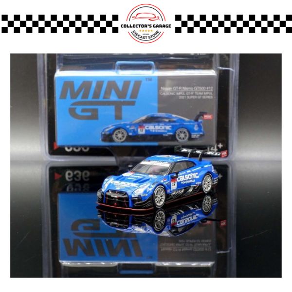 MGT00636 (2) (BLISTER) MINI GT 1/64 #636 NISSAN GT-R NISMO GT500 #12 TEAM IMPUL 2021 SUPER GT SERIES