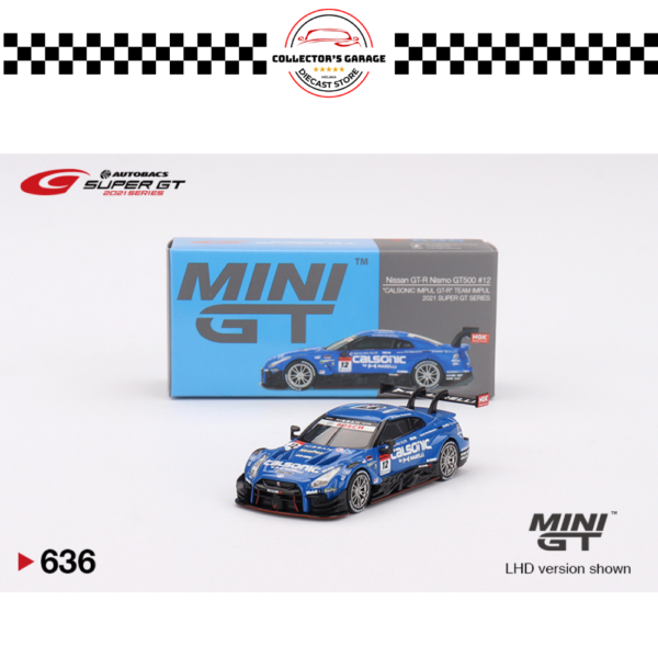 MGT00636 (4) (BLISTER) MINI GT 1/64 #636 NISSAN GT-R NISMO GT500 #12 TEAM IMPUL 2021 SUPER GT SERIES