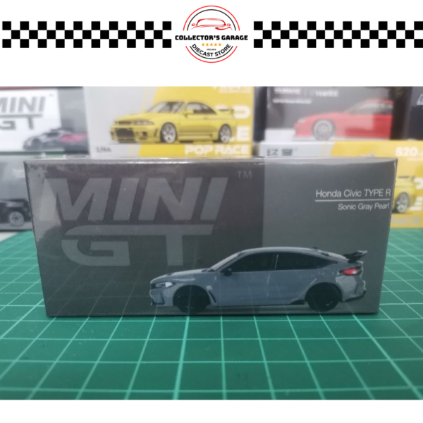 MGT00659 (5) MINI GT 1/64 #659 HONDA CIVIC TYPE R SONIC GRAY PEARL 2023