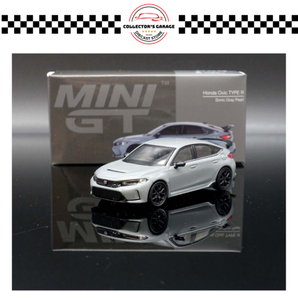MGT00659 (6) MINI GT 1/64 #659 HONDA CIVIC TYPE R SONIC GRAY PEARL 2023